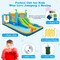 Inflatable Water Park Bounce House with Dual Slides Splash Pool Water Cannon for Kids